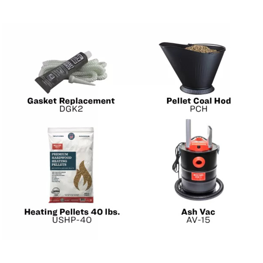 Ashley AP5613-W Pellet Stove 40 lb. Hopper (1,800 Sq. Ft.)