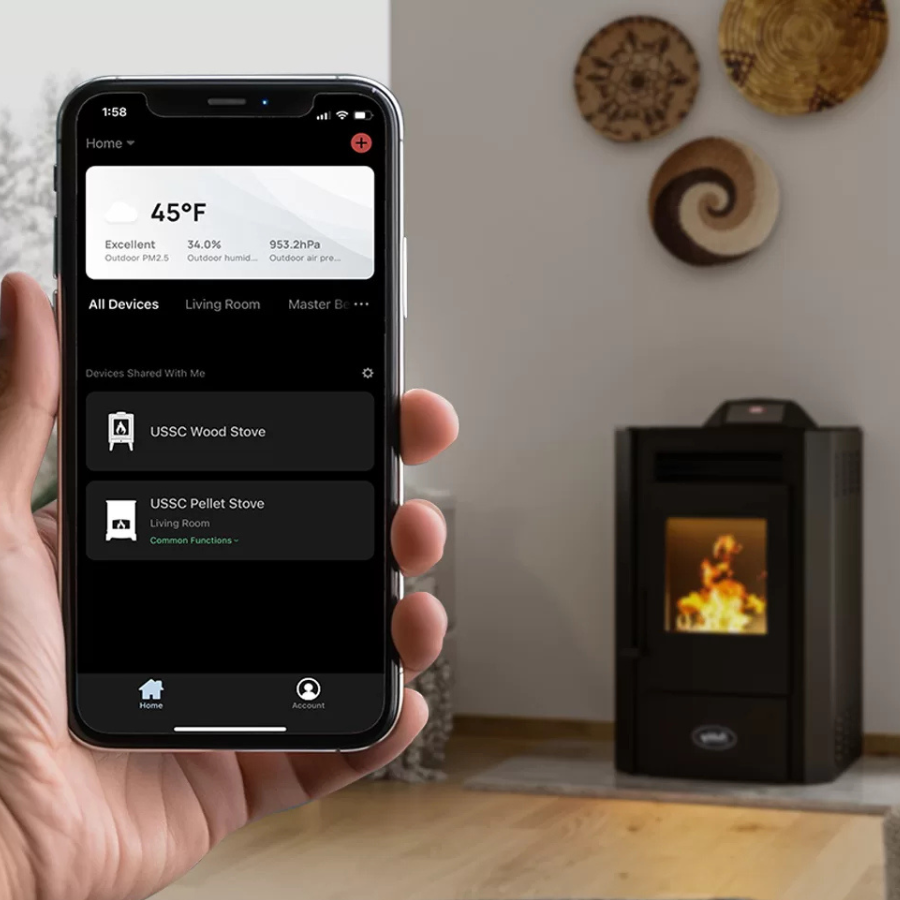 Ashley AP5613-W Pellet Stove 40 lb. Hopper (1,800 Sq. Ft.)
