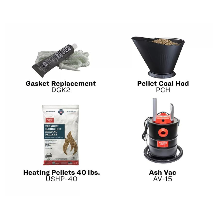 Ashley AP5617-W Pellet Stove 90 lb. Hopper (2,200 Sq. Ft.)