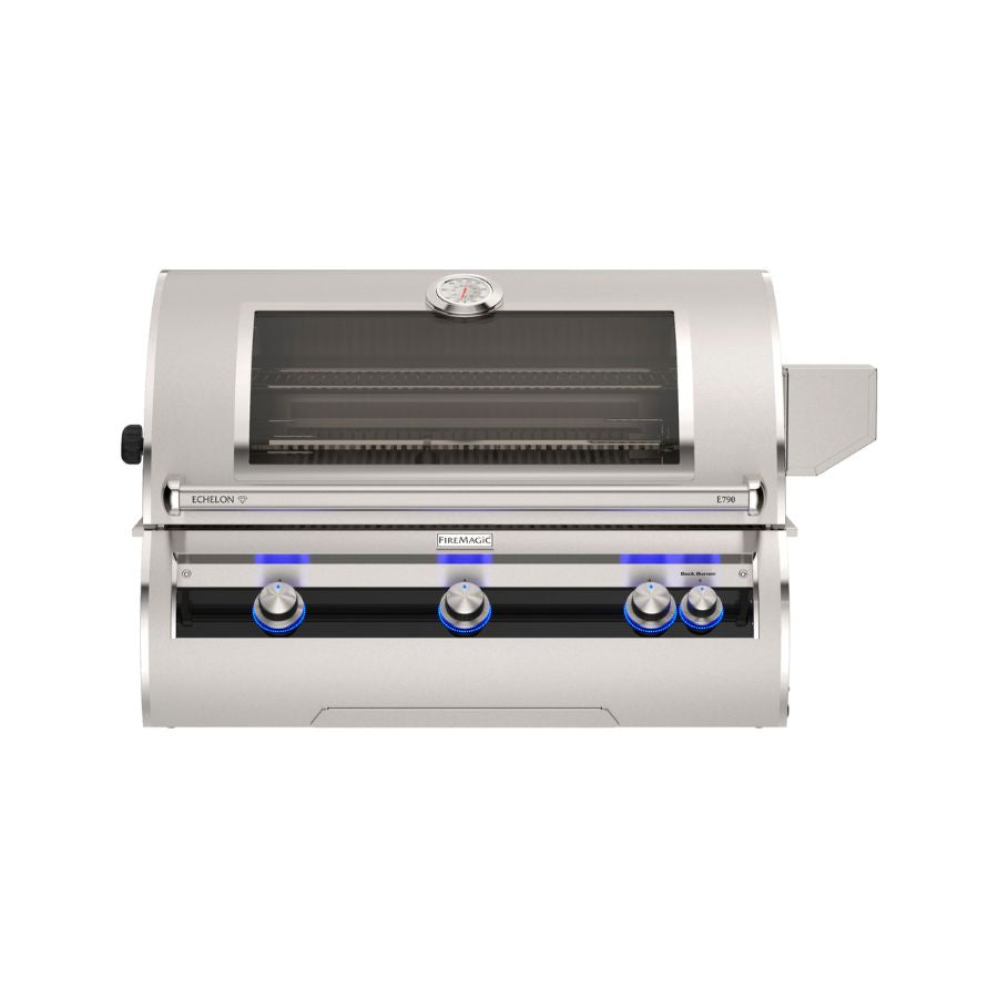 Fire Magic Echelon Diamond E790i 36-Inch Built-In Natural Gas Grill With Rotisserie, Magic Window & Analog Thermometer - E790I-9EAN-W