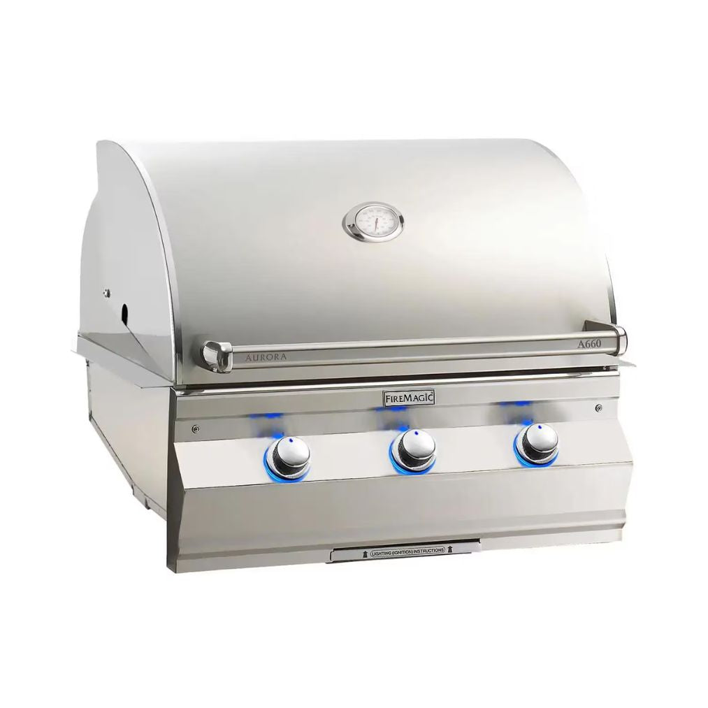 Fire Magic Aurora A660I 30-Inch Built-In Propane Gas Grill With Analog Thermometer - A660I-7EAP