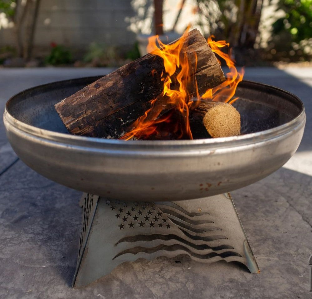 Ohio Flame Liberty Fire Pit Stars and Stripes