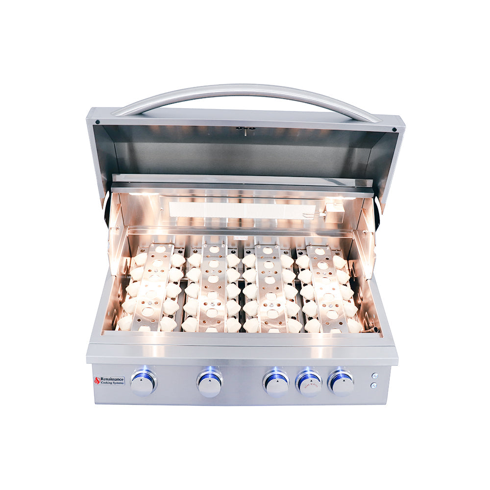 RCS 32" Premier Built-In Grill w/ LED Lights - RJC32AL