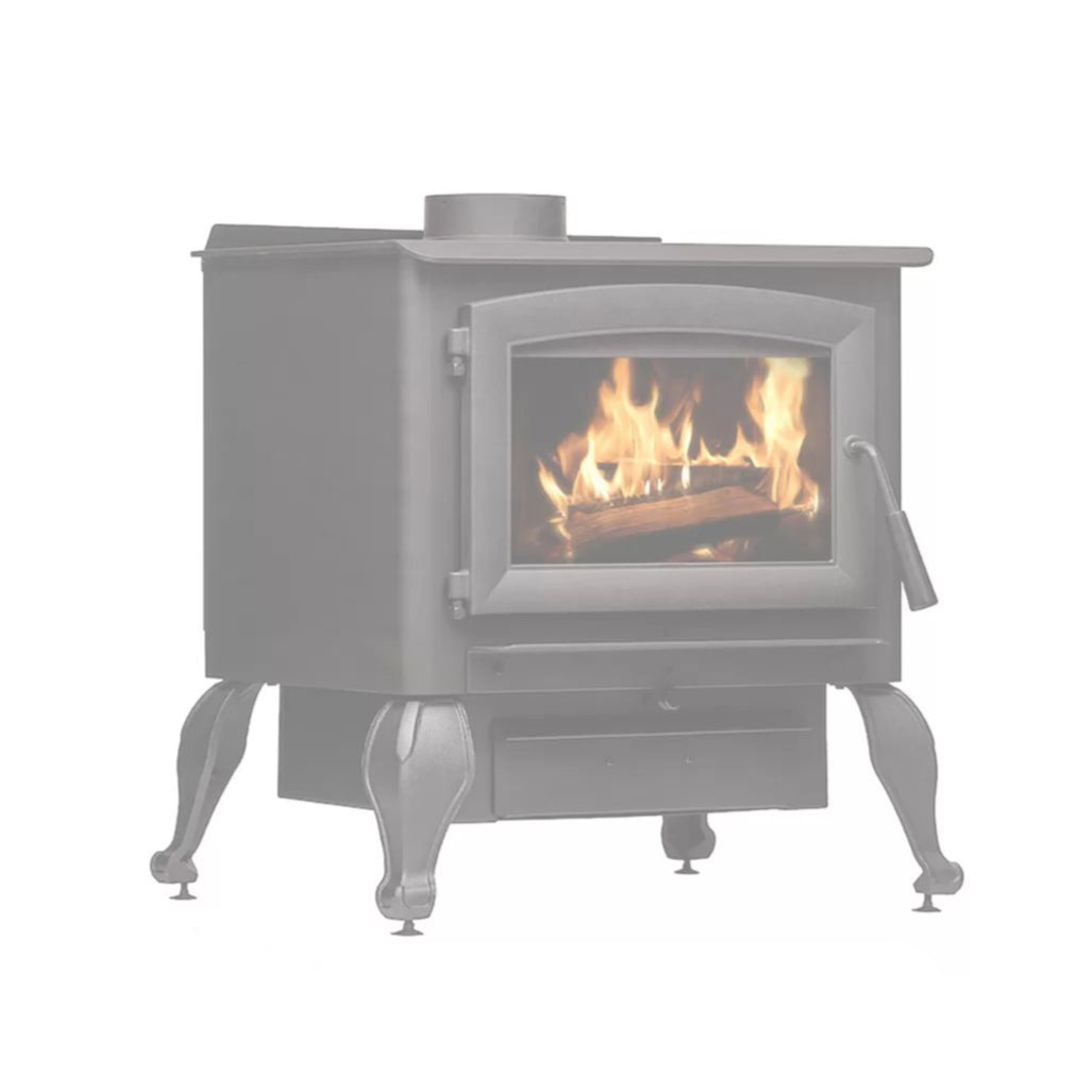US Stove 2,500 Sq. Ft. Wood Stove with Cast Iron Legs & Blower US2500E-BL