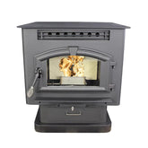 US Stove 6041 Multi-Fuel Stove – Heats up to 2,000 Sq. Ft. with 60 lb Hopper