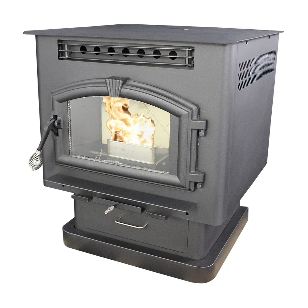 US Stove 6041 Multi-Fuel Stove – Heats up to 2,000 Sq. Ft. with 60 lb Hopper