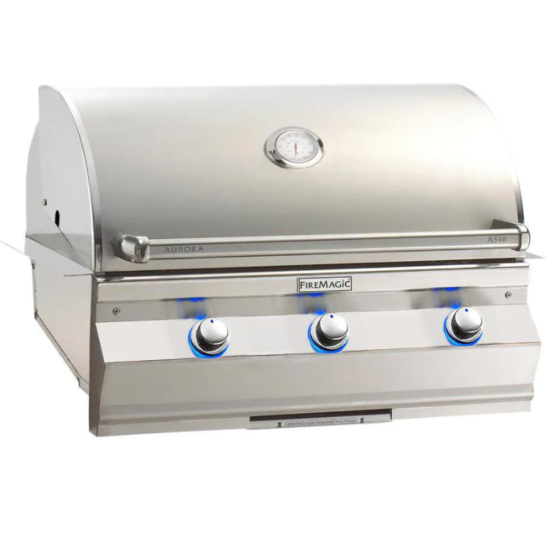 Fire Magic Aurora A540I 30-Inch Built-In Natural Gas Grill With Analog Thermometer - A540I-7EAN